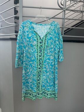 Lilly Pulitzer Turquoise & Aqua Printed Dress size XL
